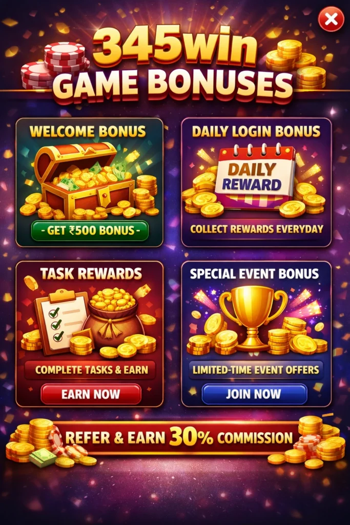 345Win Game Bonuses