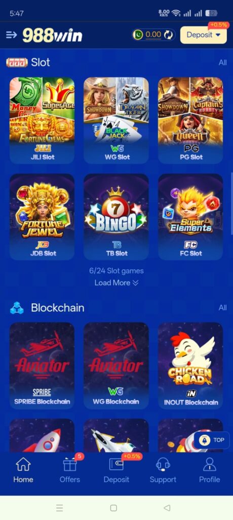 988 Win interface