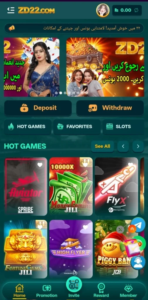 ZD22 Game interface