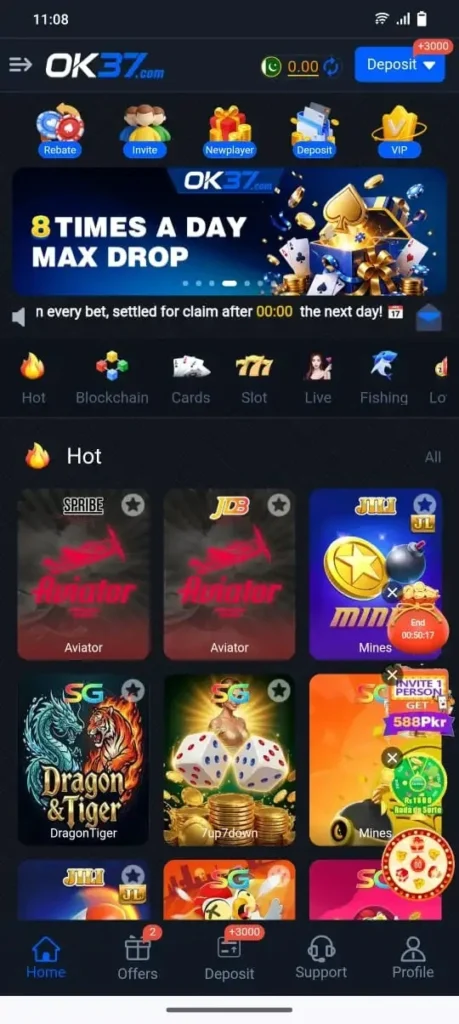 OK37.Com Game interface