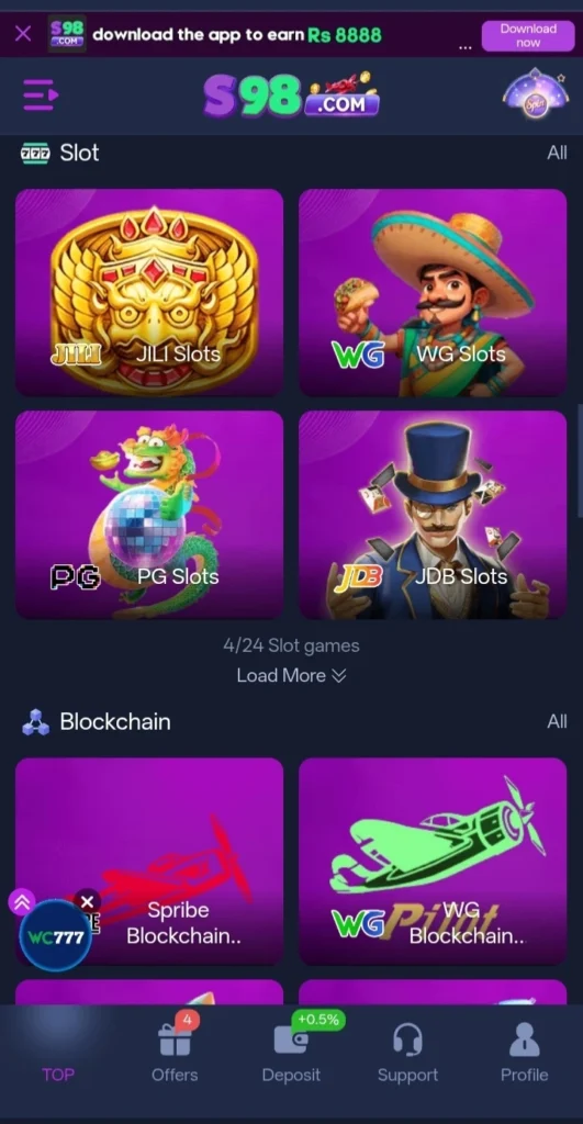 S98.Com Latest APK Download Gameplay And Instant Rewards