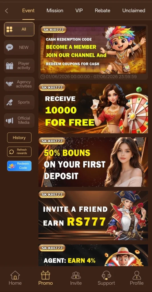 SK-KHI777 Game Safe Download Bonus Offers And Earning App